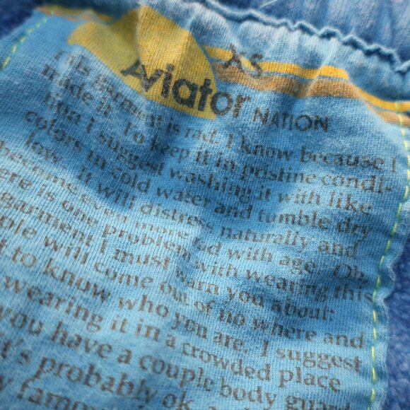 Womens Aviator Nation Blue "Thunder Bolt" 2Pc Sweatshirt/Jogger Sweatpants XS - Picture 9 of 9